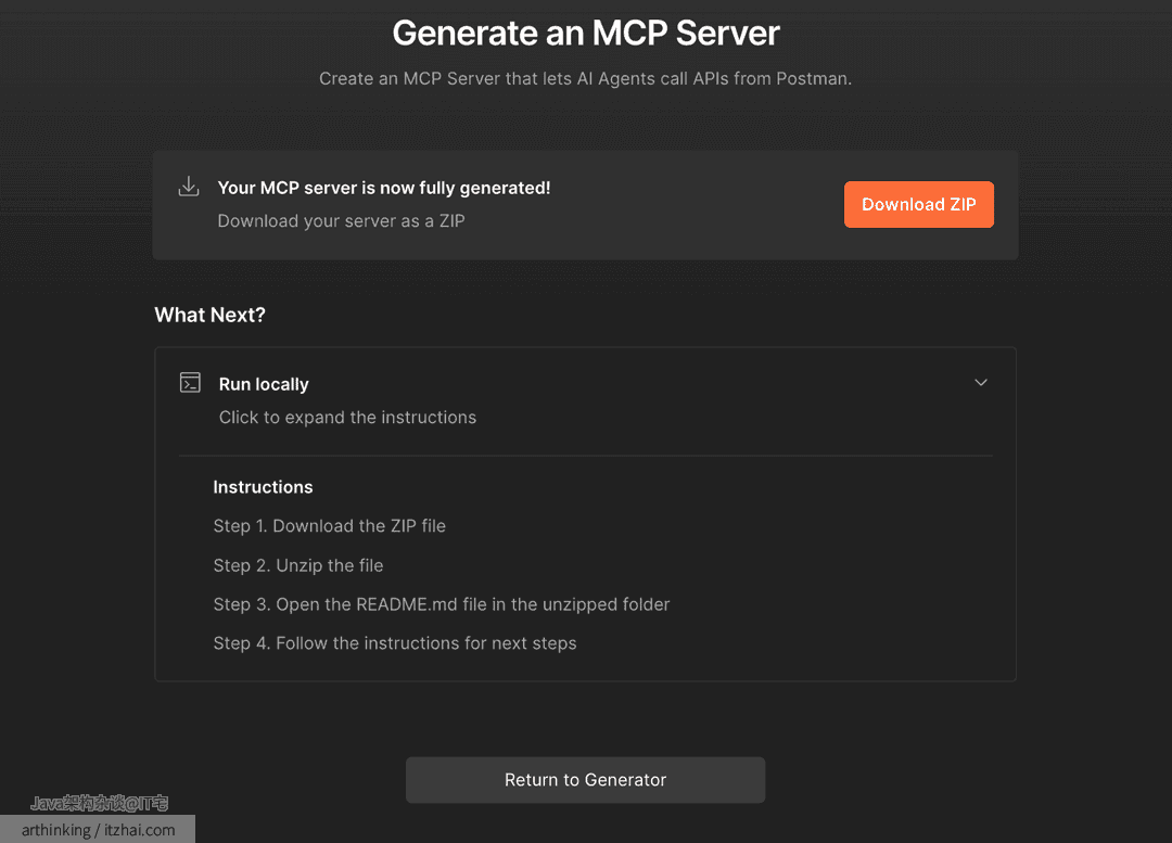 Generate an MCP Server
